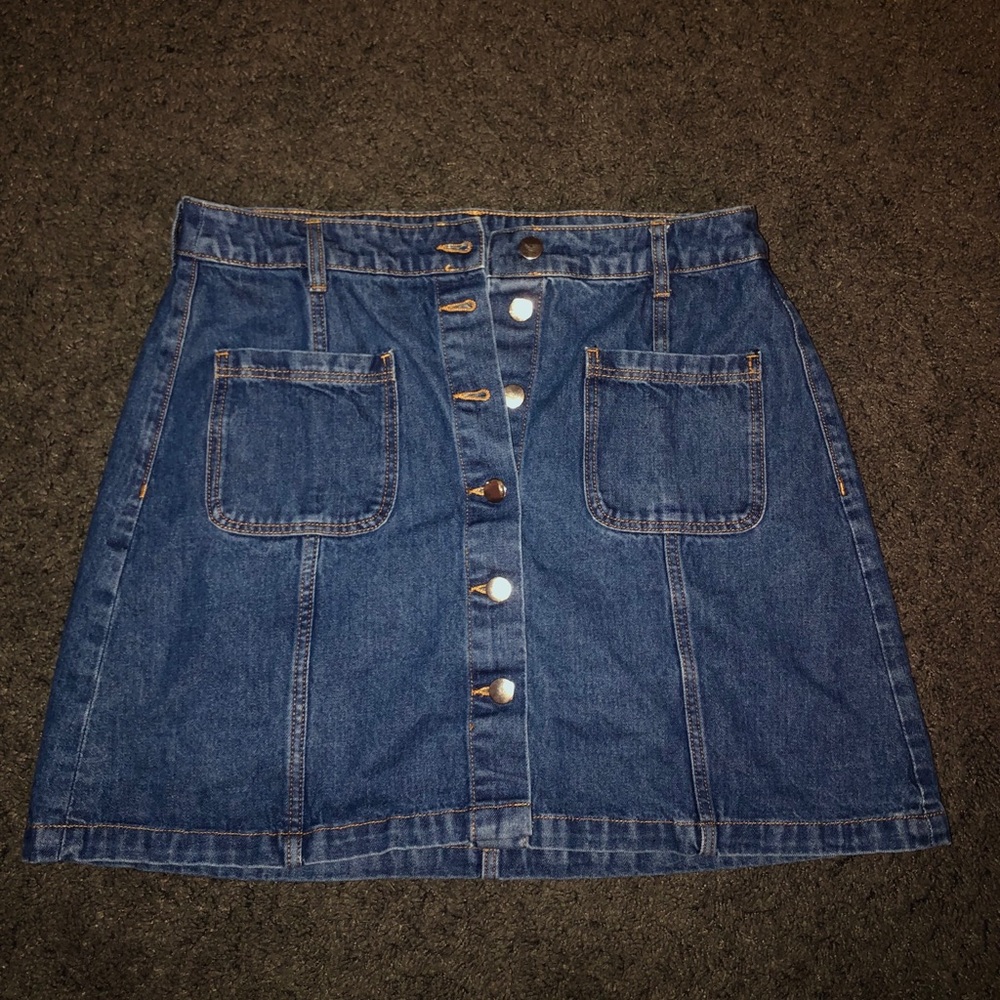 (H&M) blue jean skirt